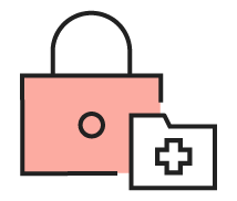 Lock with cross folder icon